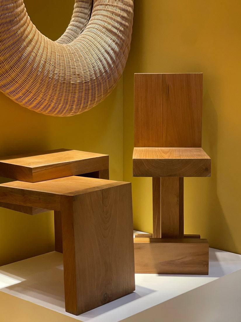 teakhouten bijzettafel