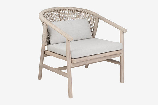 Amalfi Lounge Stoel Teak/Touw