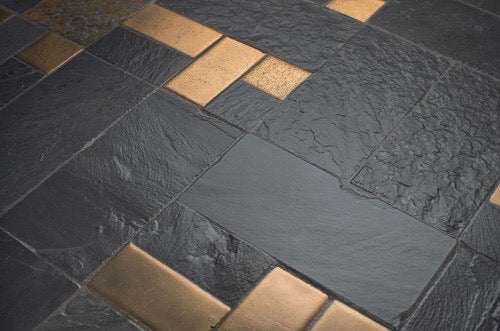 Leisteen bijzettafel Labo Zwart