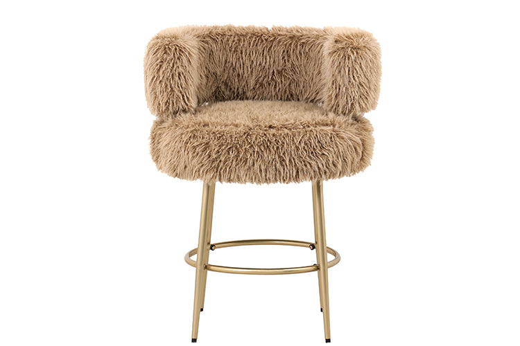 Barkruk HAIR bruin/goud