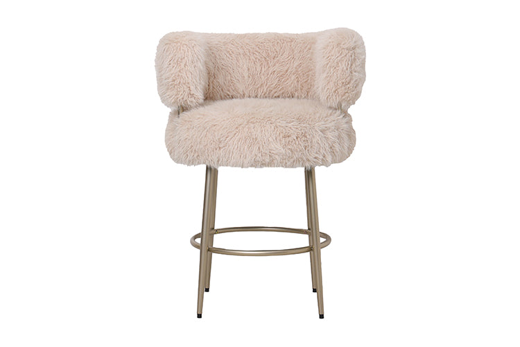 Barkruk HAIR crème/goud