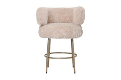 Barkruk HAIR crème/goud