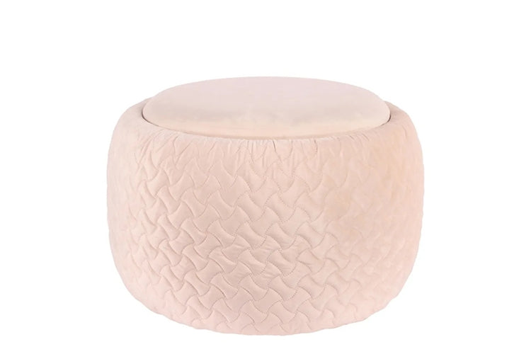 Bol poef met opbergruimte creme