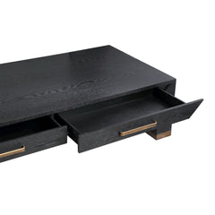 zwarte salontafel met lades