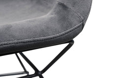 grijze industriële eetkamerstoel