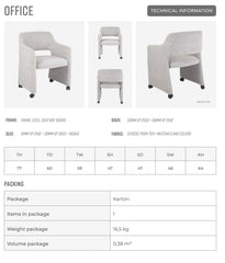 Stoel Office met wieltjes