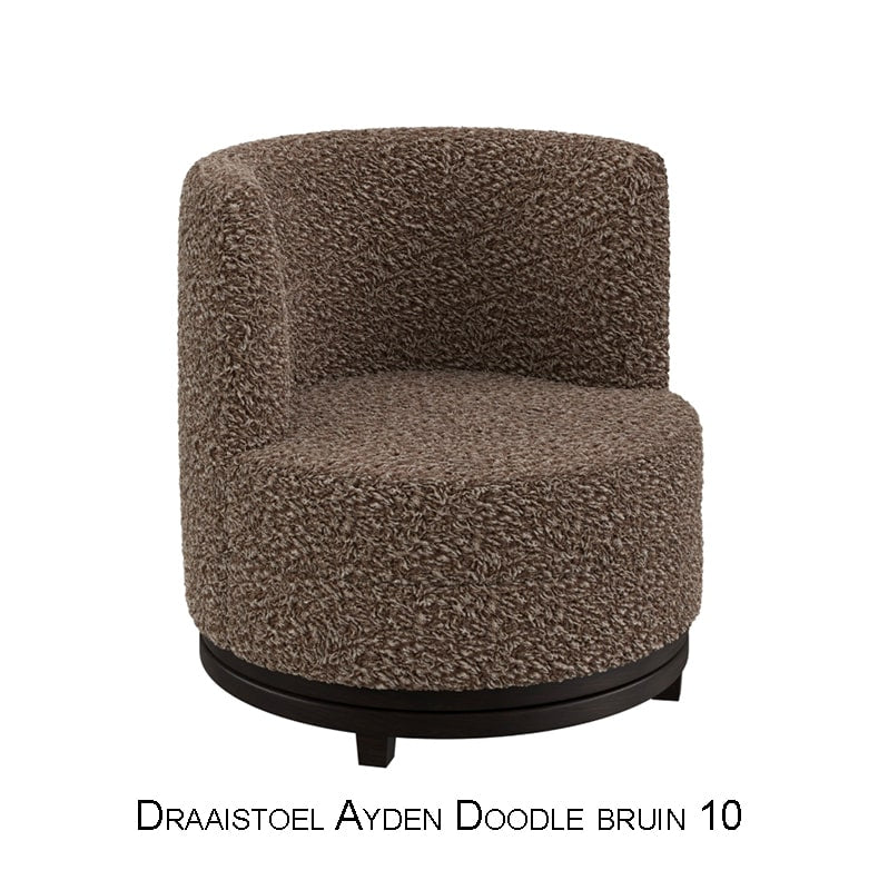 Draaistoel Ayden Doodle bruin 10