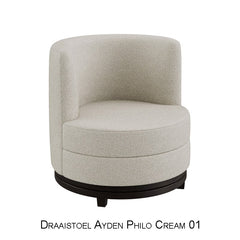 Draaistoel Ayden Philo Cream 01