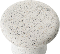 Terrazzo bijzettafel wit
