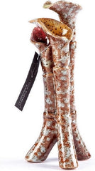 Vaasje Violet lichtblauw/bruin (voor 3 kleine bloemetjes) 32 cm