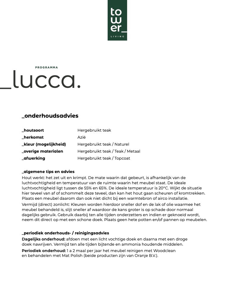 lucca onderhoudsadvies