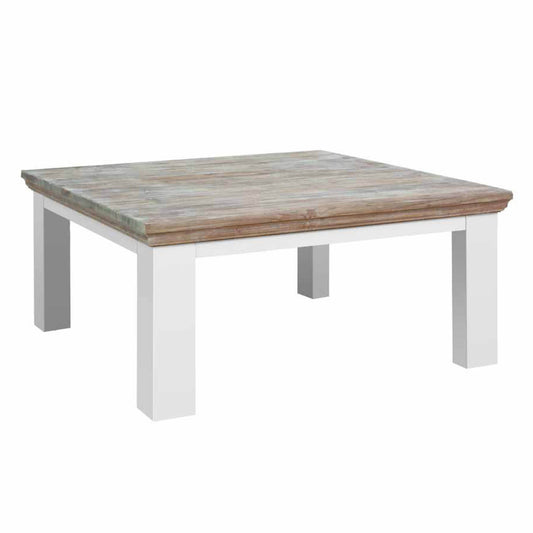 Vierkante salontafel Fleur met rechte poten