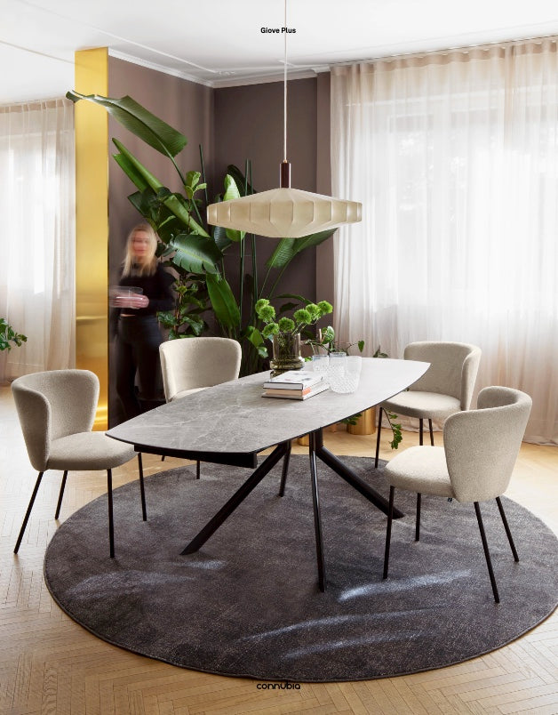 Keramische en uitschuifbare eettafel Giove Plus