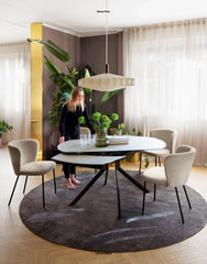 Keramische en uitschuifbare eettafel Giove Plus