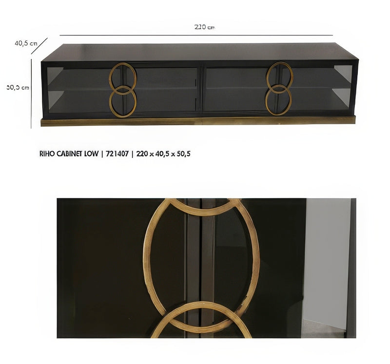 Zwart metalen dressoir