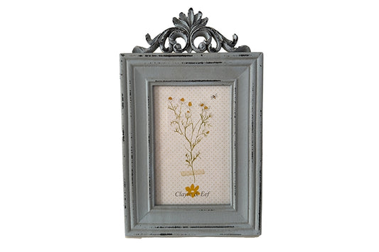 Fotolijst blauw met krullen