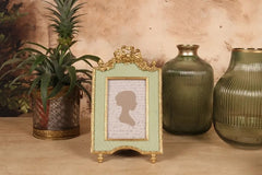 Baroque fotolijst lichtgroen/goud