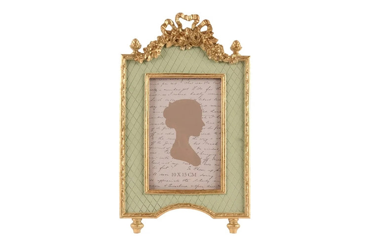 Baroque fotolijst lichtgroen/goud