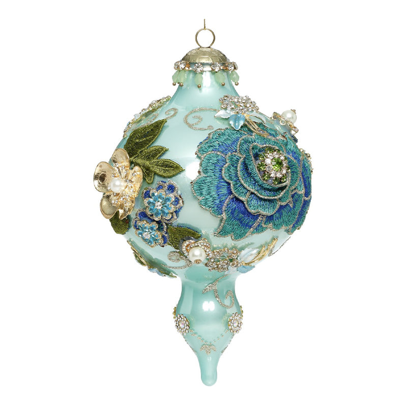 Glss kings jewel finial orn.