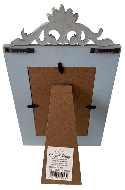 Fotolijst blauw met krullen