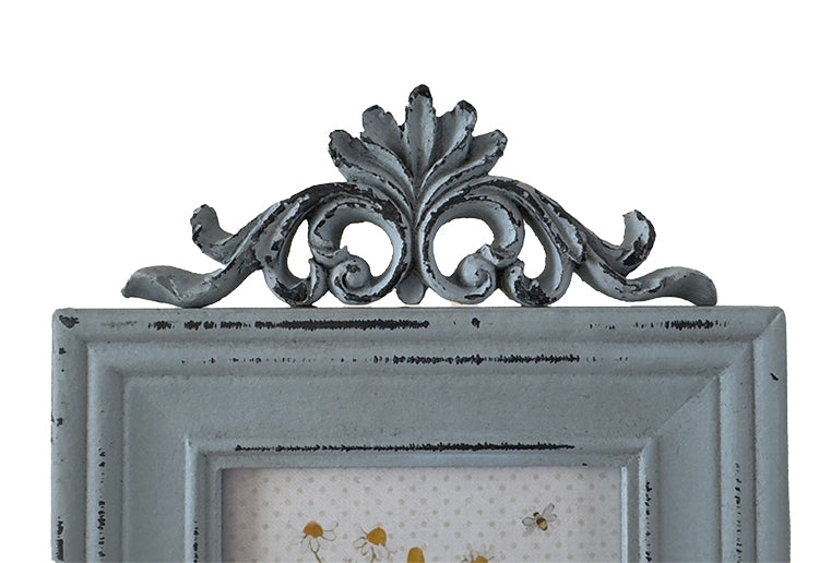 Fotolijst blauw met krullen