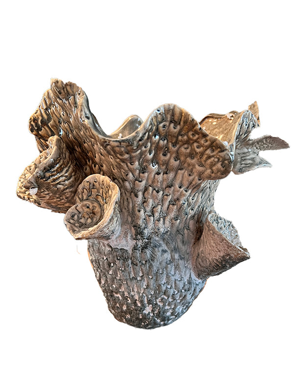 Bloempot/vaas bruin/grijs