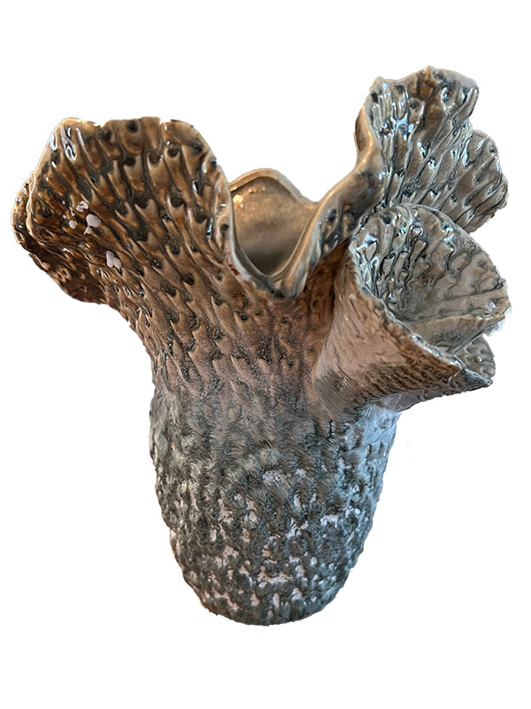 Bloempot/vaas bruin/grijs