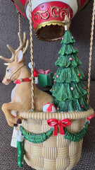Hot air balloon met Kerstman 42.5 cm