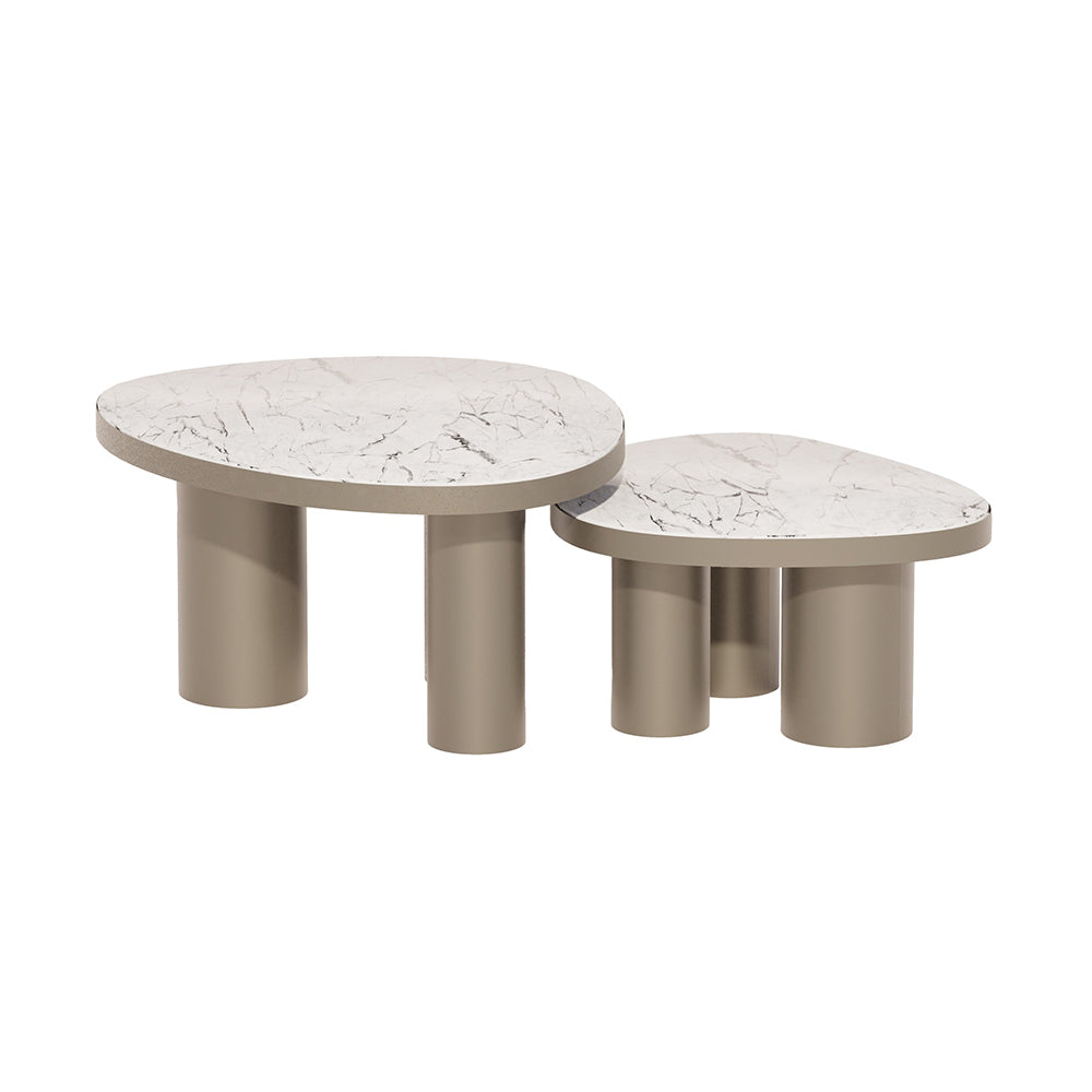 Marmer- keramieken salontafel Letto