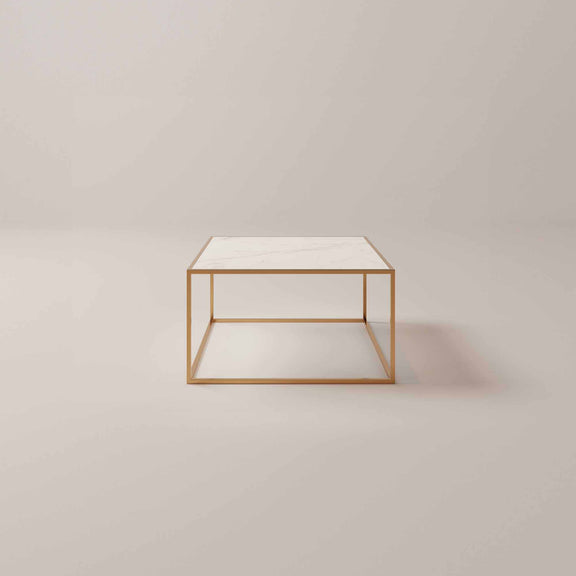 Lucid salontafel 73x73x40 cm wit/goud
