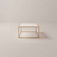 Lucid salontafel 73x73x40 cm wit/goud