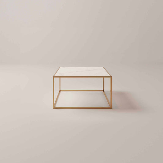 Lucid salontafel 73x73x40 cm wit/goud