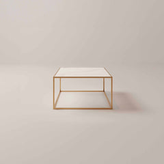 Lucid salontafel 73x73x40 cm wit/goud
