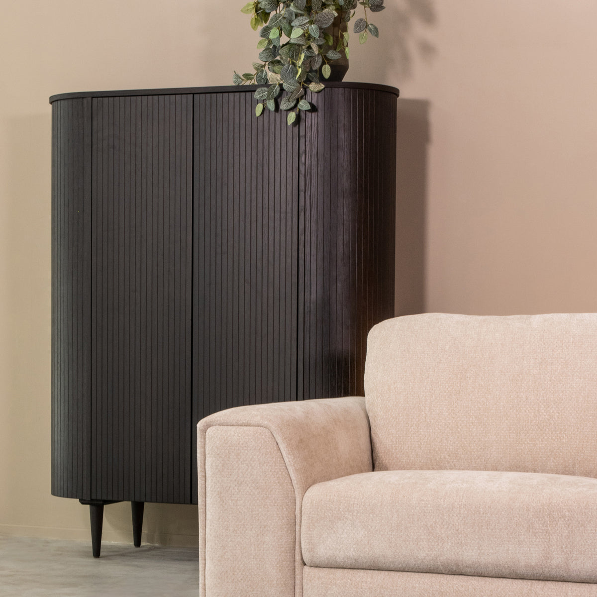 Houten kast Oliva zwart