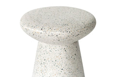 Terrazzo bijzettafel wit