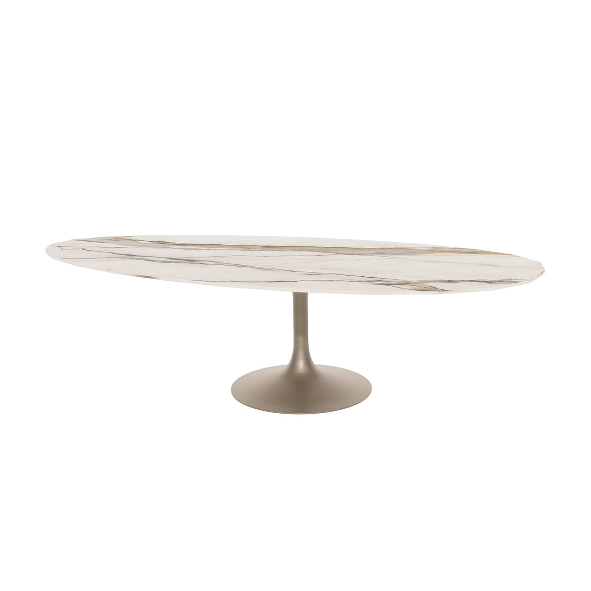 ovalen marmeren tafel