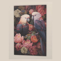 Papegaaien op plexiglas