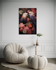 Papegaaien op plexiglas