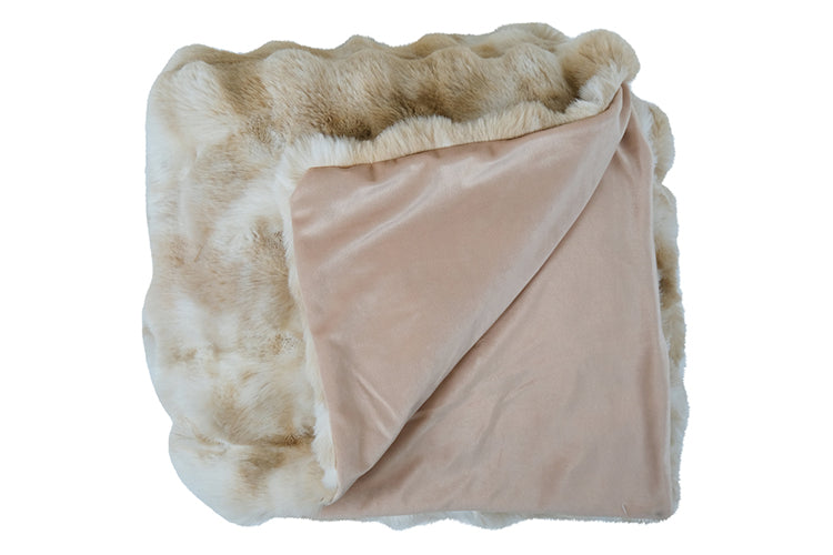 Plaid Teddy beige bubble 130x170 cm