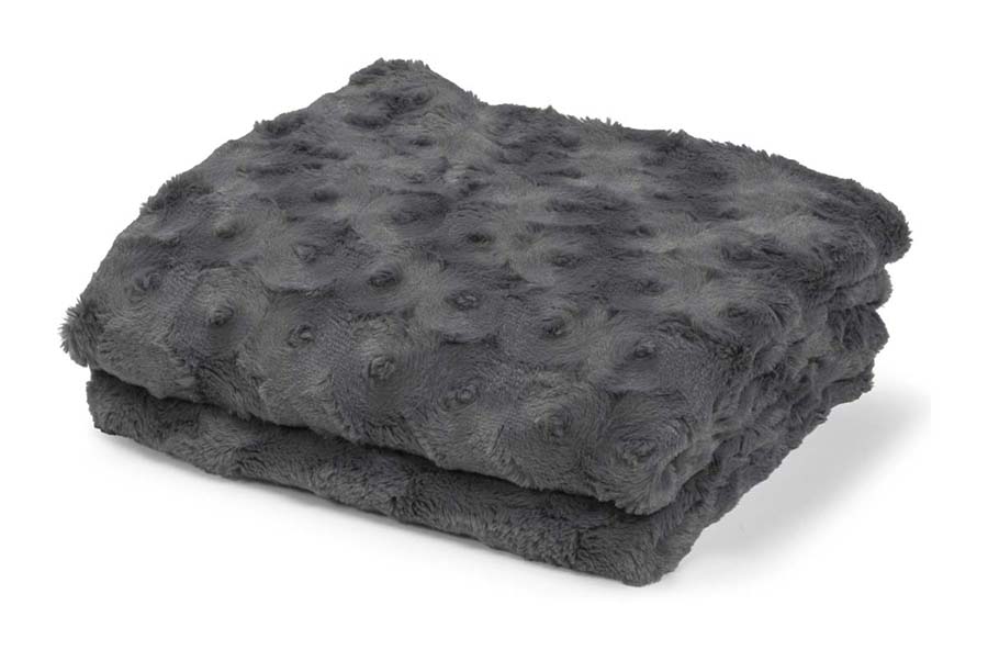 Plaid2 LUGGA donkergrijs 130&#215;180 cm