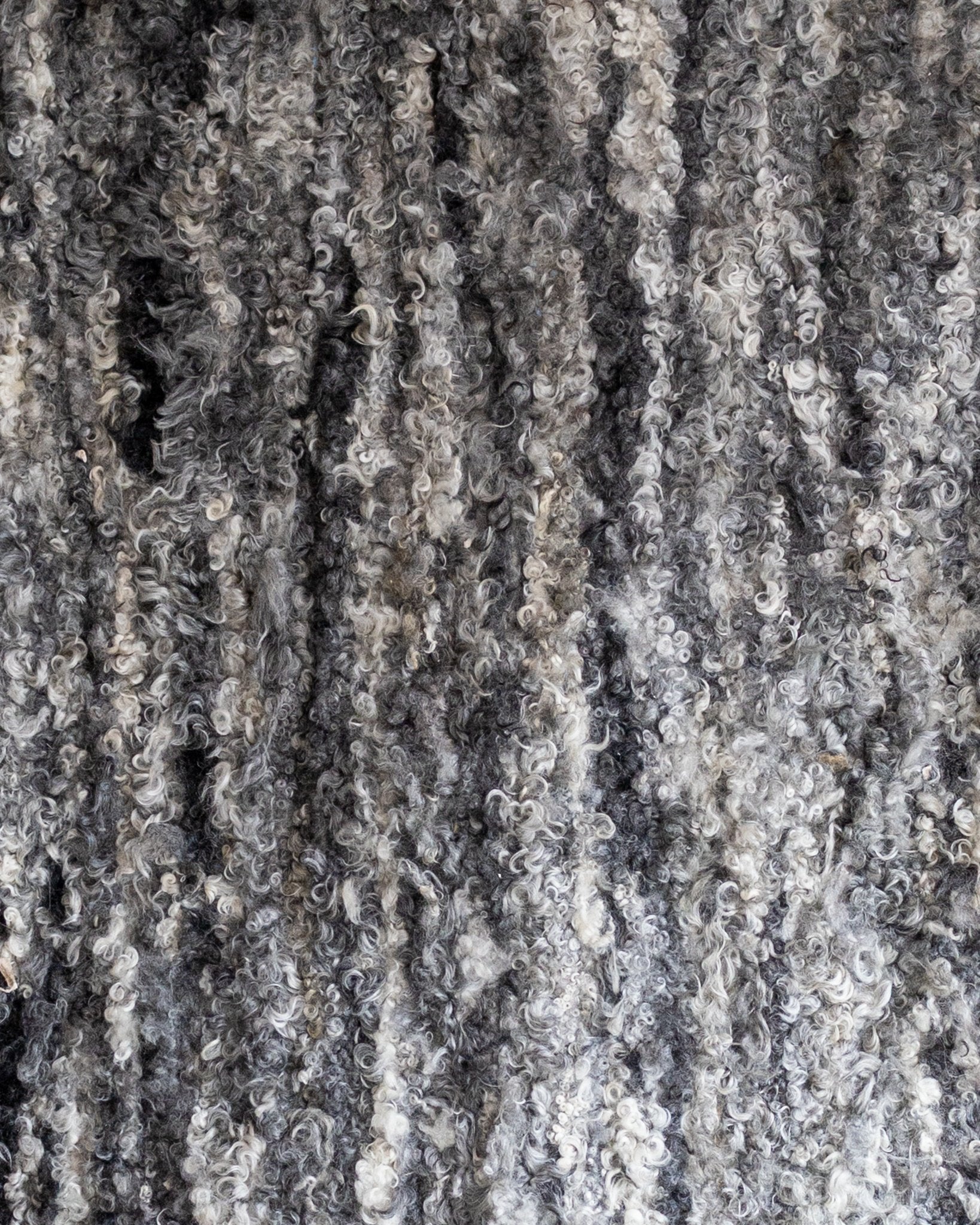 Grof geknoopt Schapenvacht Vloerkleed Grijs 200x160cm