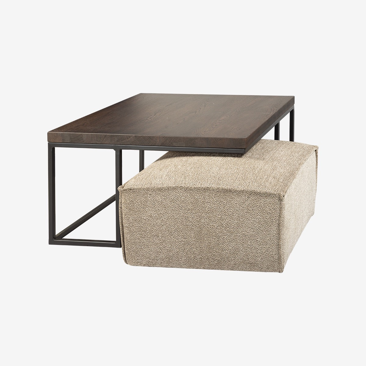 Salontafel Angus met poef Kenny