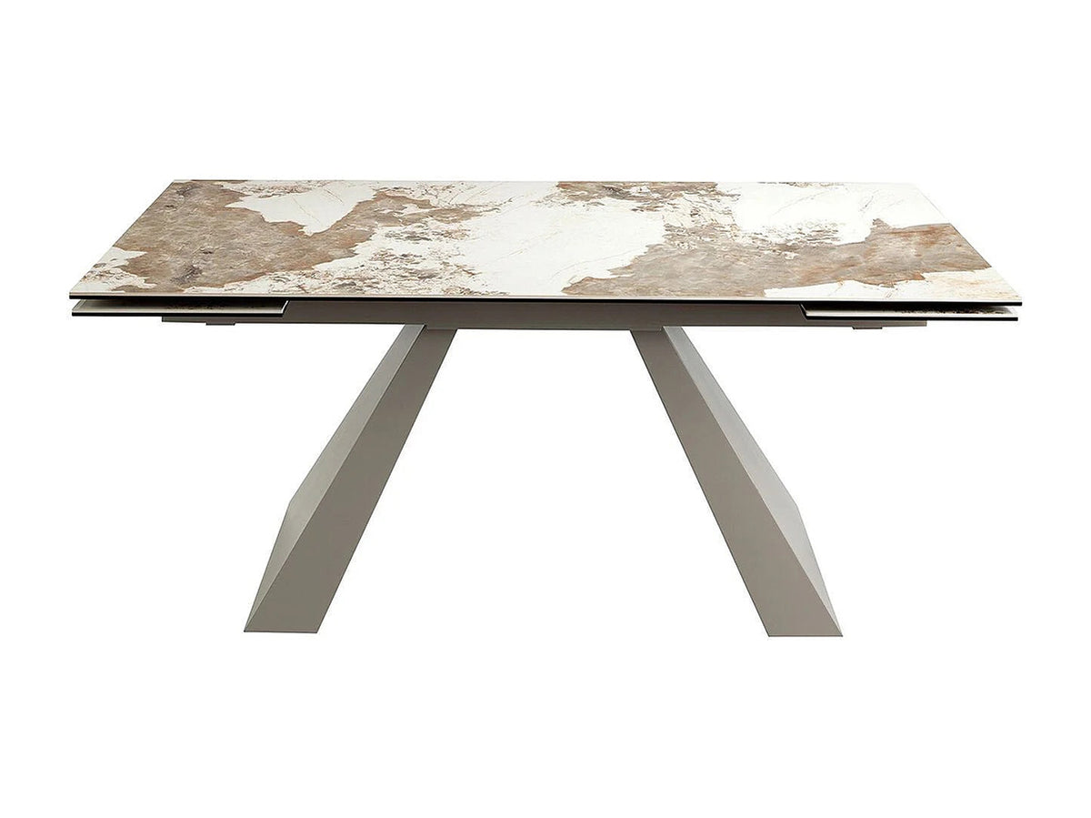 Uitschuifbare eettafel taupe