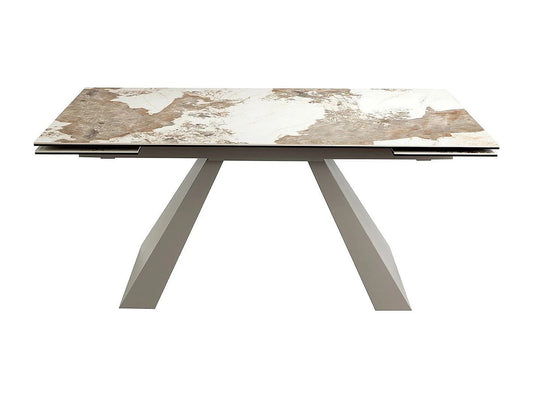 Uitschuifbare eettafel taupe