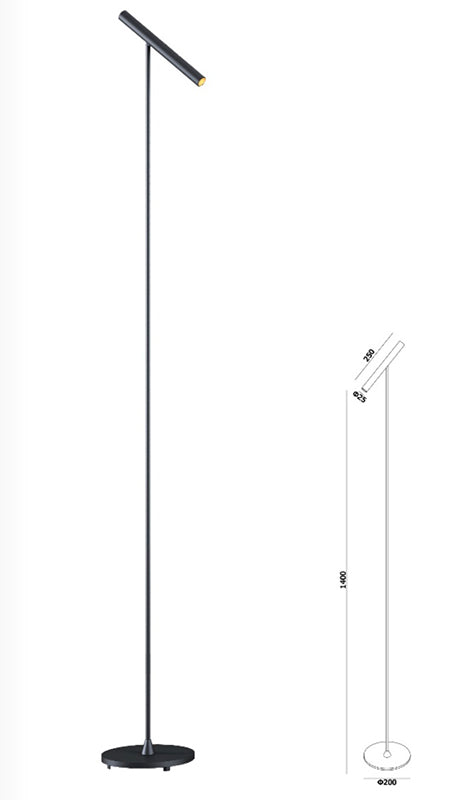 Vloerlamp KANSAS zwart