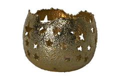 Goudkleurig windlicht met sterren