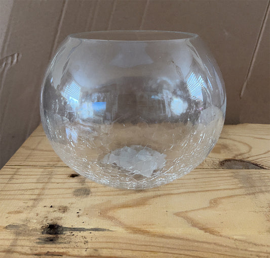 Windlicht helder glas bol 12cm