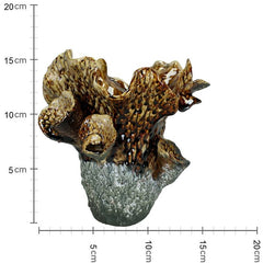 Bloempot/vaas bruin/grijs