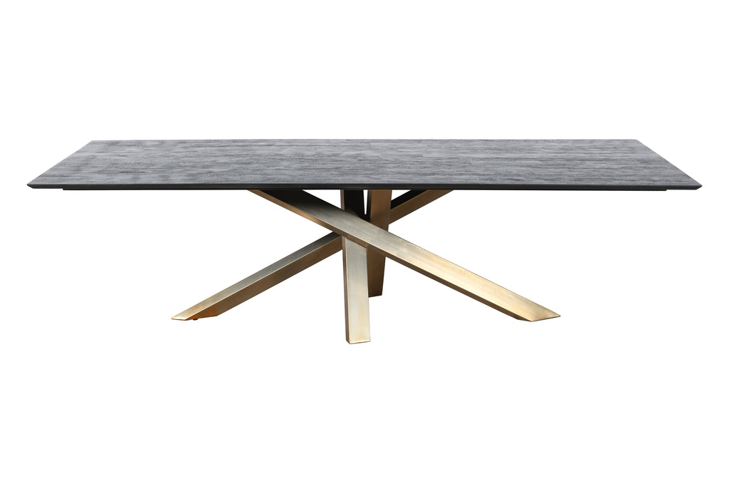 Rechthoekige Houten Eettafel Alore bruin/goud