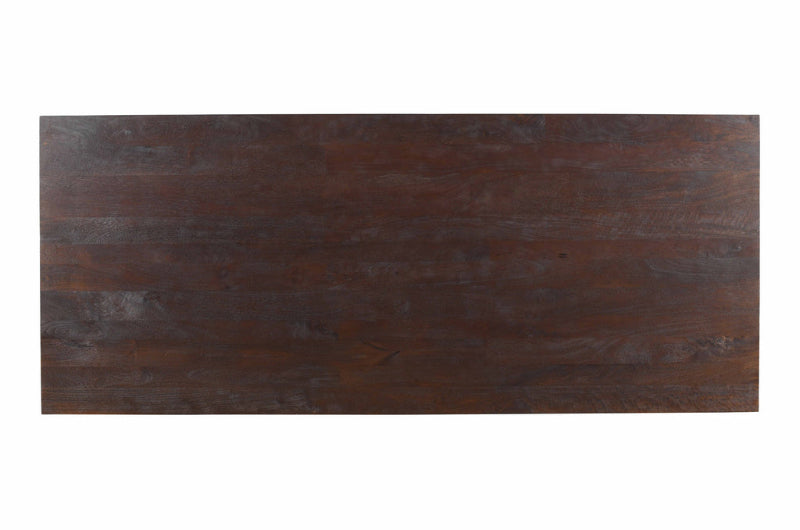 Rechthoekige Houten Eettafel Alore bruin/goud